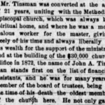 John A Tinsman Obituary #1 (ME Church) Mt. Clemens Monitor 21 Sept. 1894